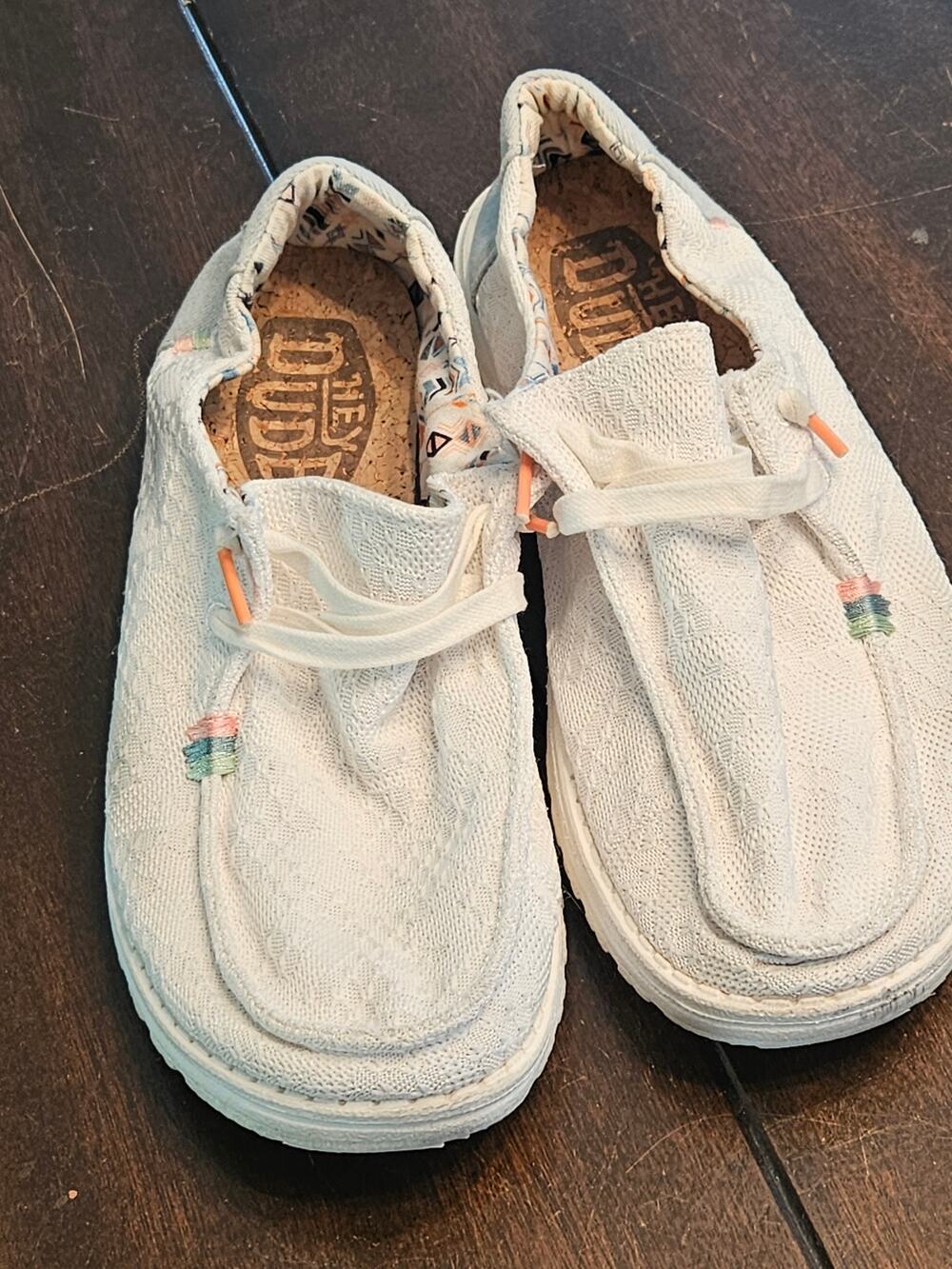 Heydude Shoes Wendy Boho White Crochet sz 9